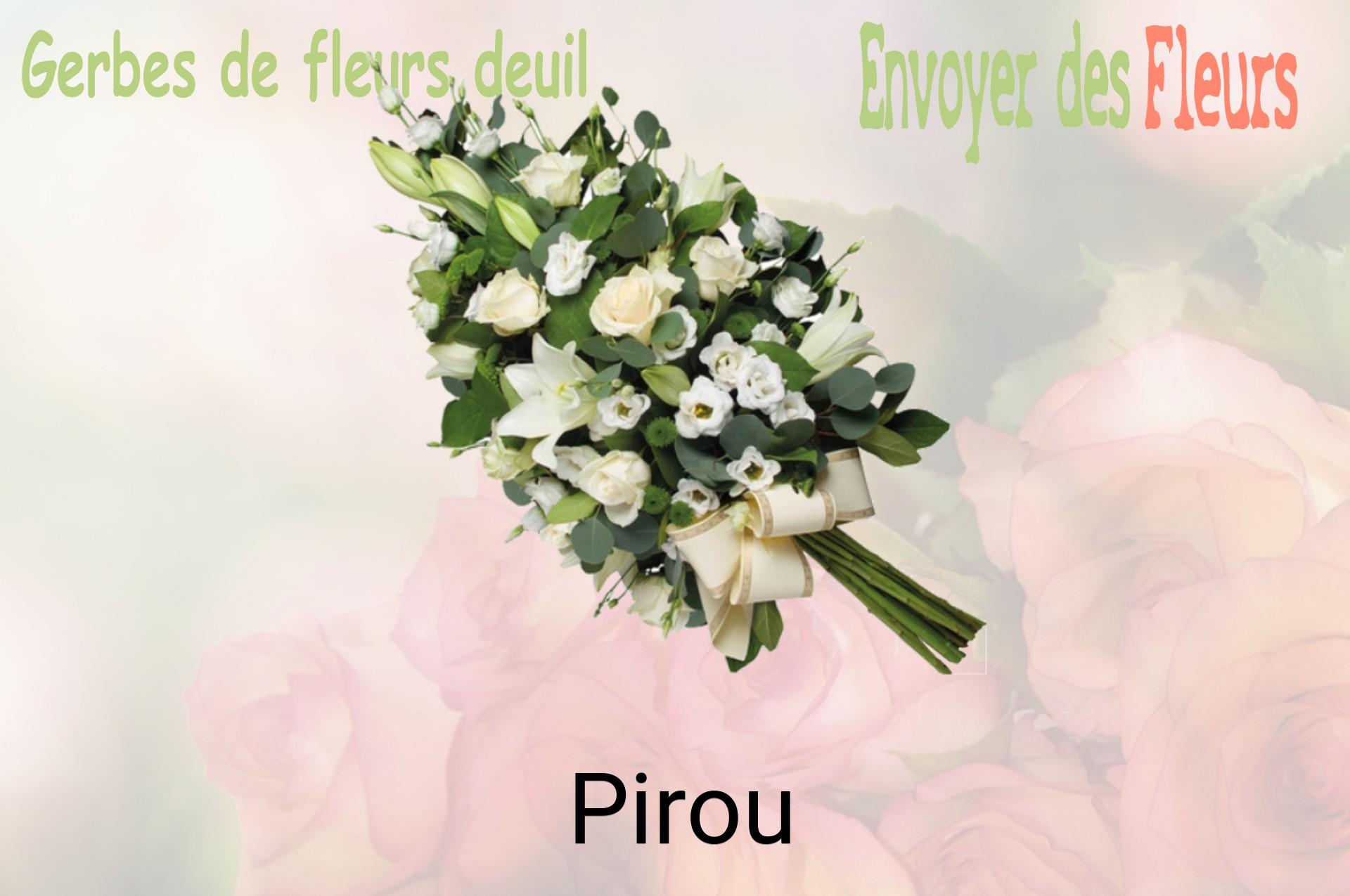 Gerbe de fleurs de deuil livrée à Pirou